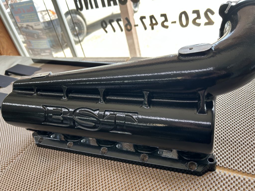 black cerakote ceramic coated bst intake manifold for audi